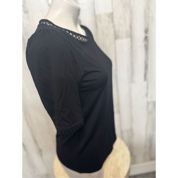 ANNE KLEIN black blouse - Picture 11 of 12
